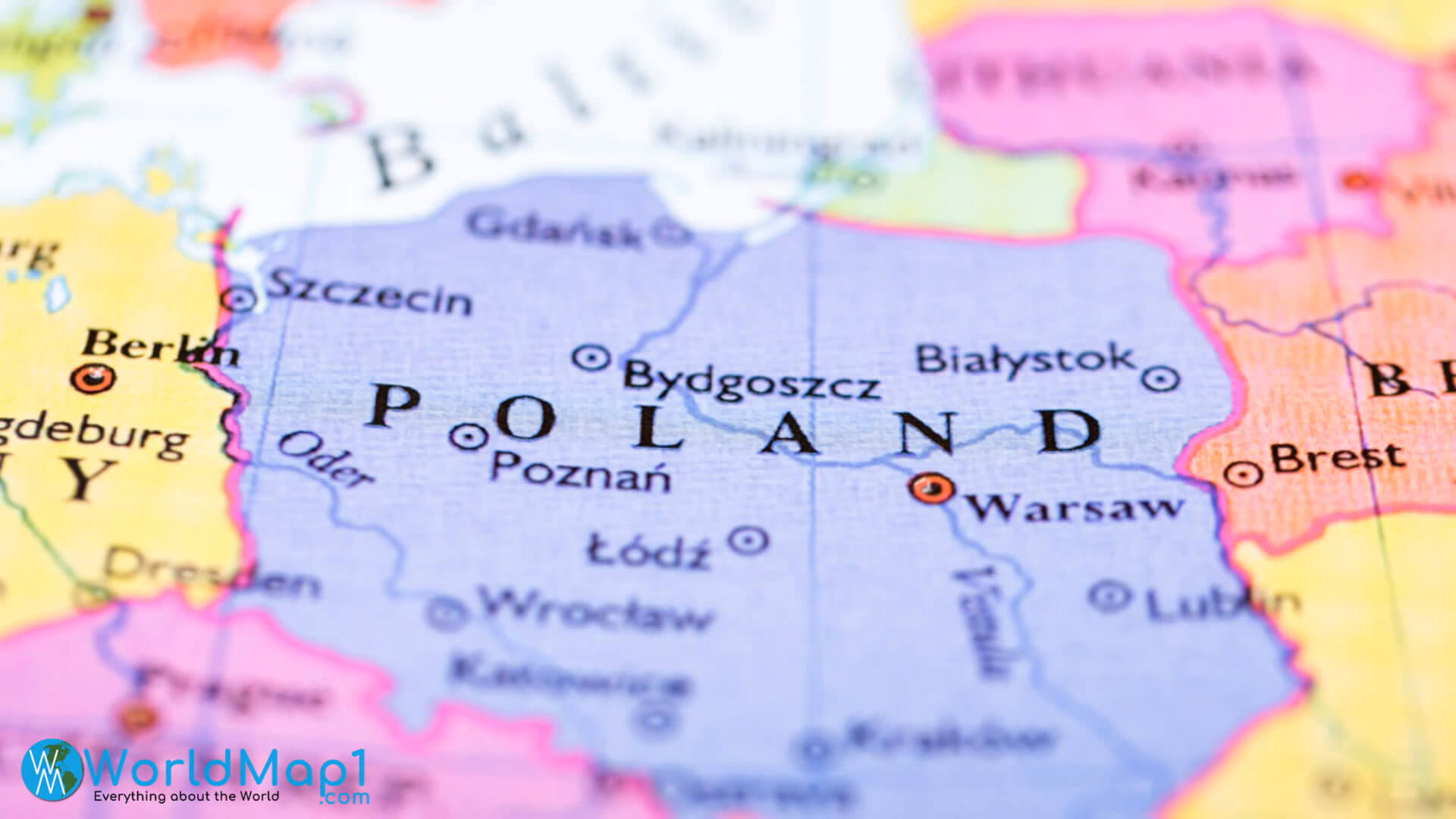 Polonya Başkenti Varşova ve Polonya Haritası